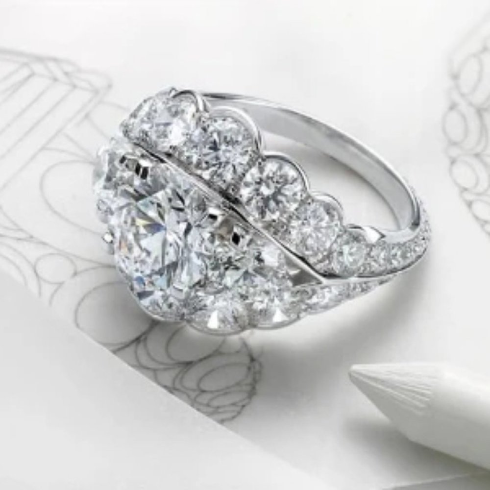 Princess Cut Zircon Square Silver Plated Fashion Ring for Women/Girl, L002 - Picture 4 of 8